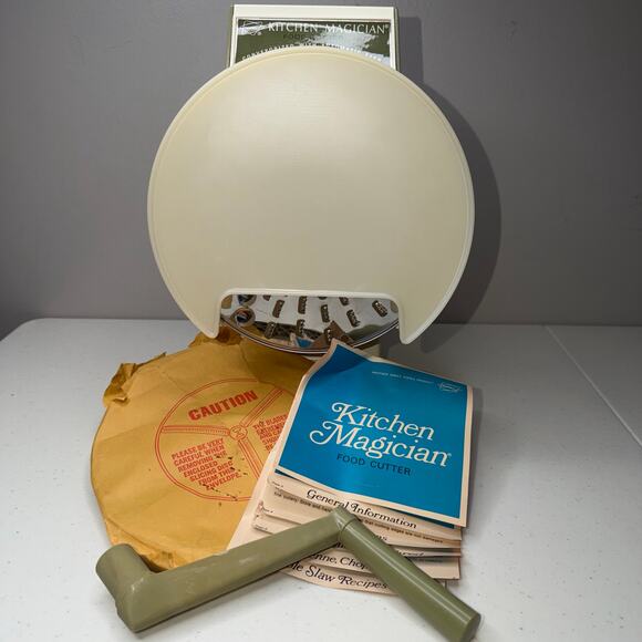 Vintage Popeil's Kitchen Magician Food Cutter Original Box Instructions Made USA - Picture 3 of 7